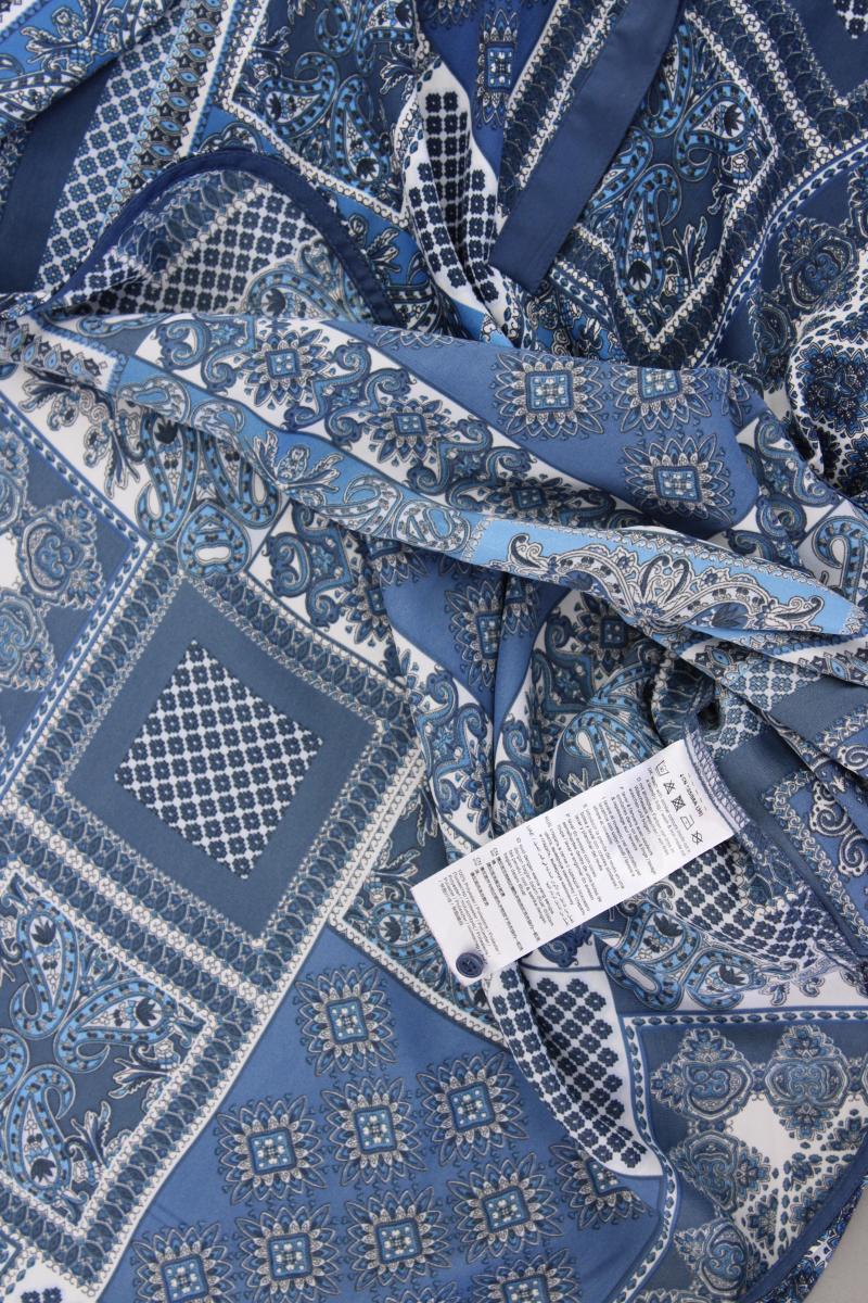 Esprit Langarmbluse Gr. 38 mit Paisleymuster neuwertig blau aus Polyester