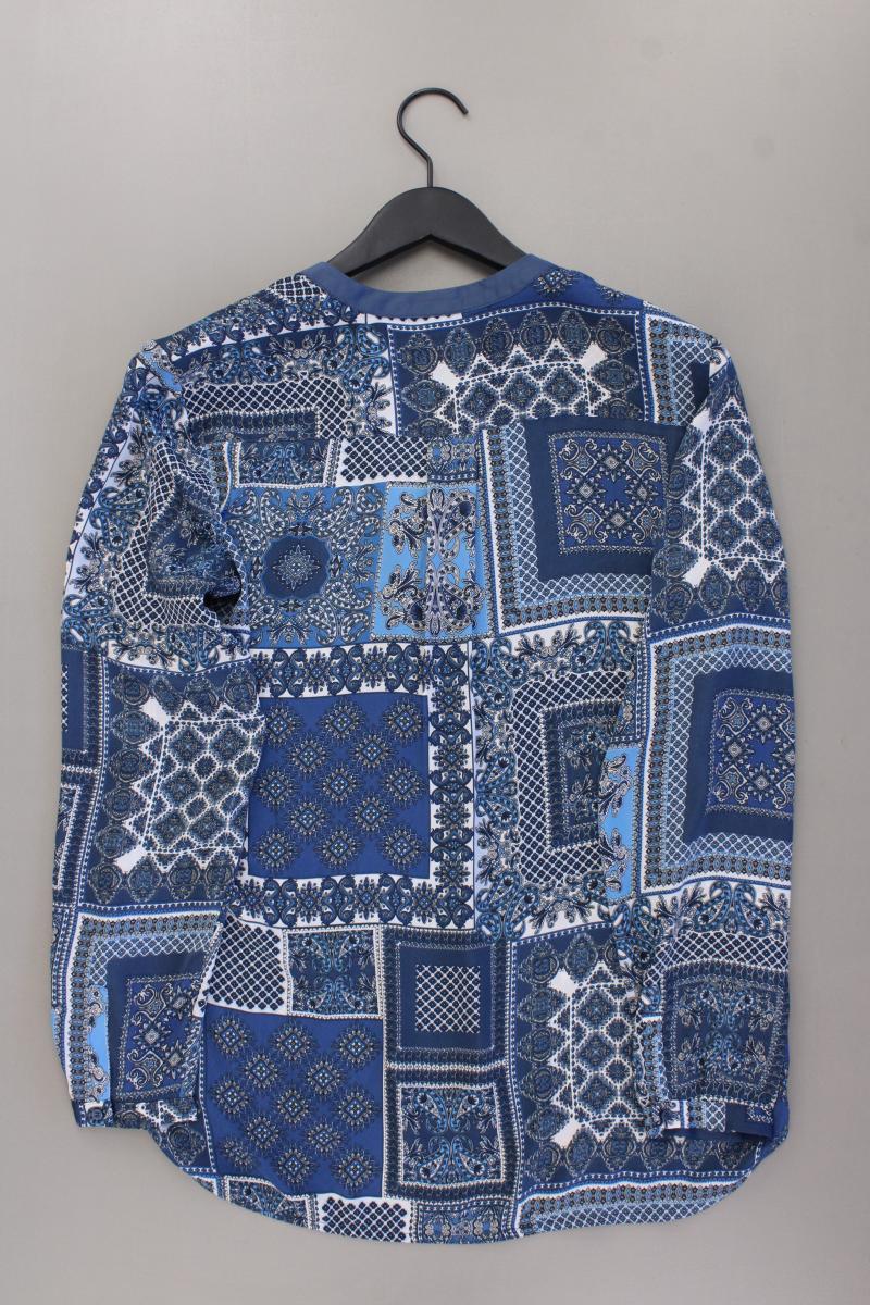 Esprit Langarmbluse Gr. 38 mit Paisleymuster neuwertig blau aus Polyester