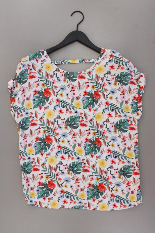 Tom Tailor Kurzarmbluse Gr. 36 mit Blumenmuster mehrfarbig