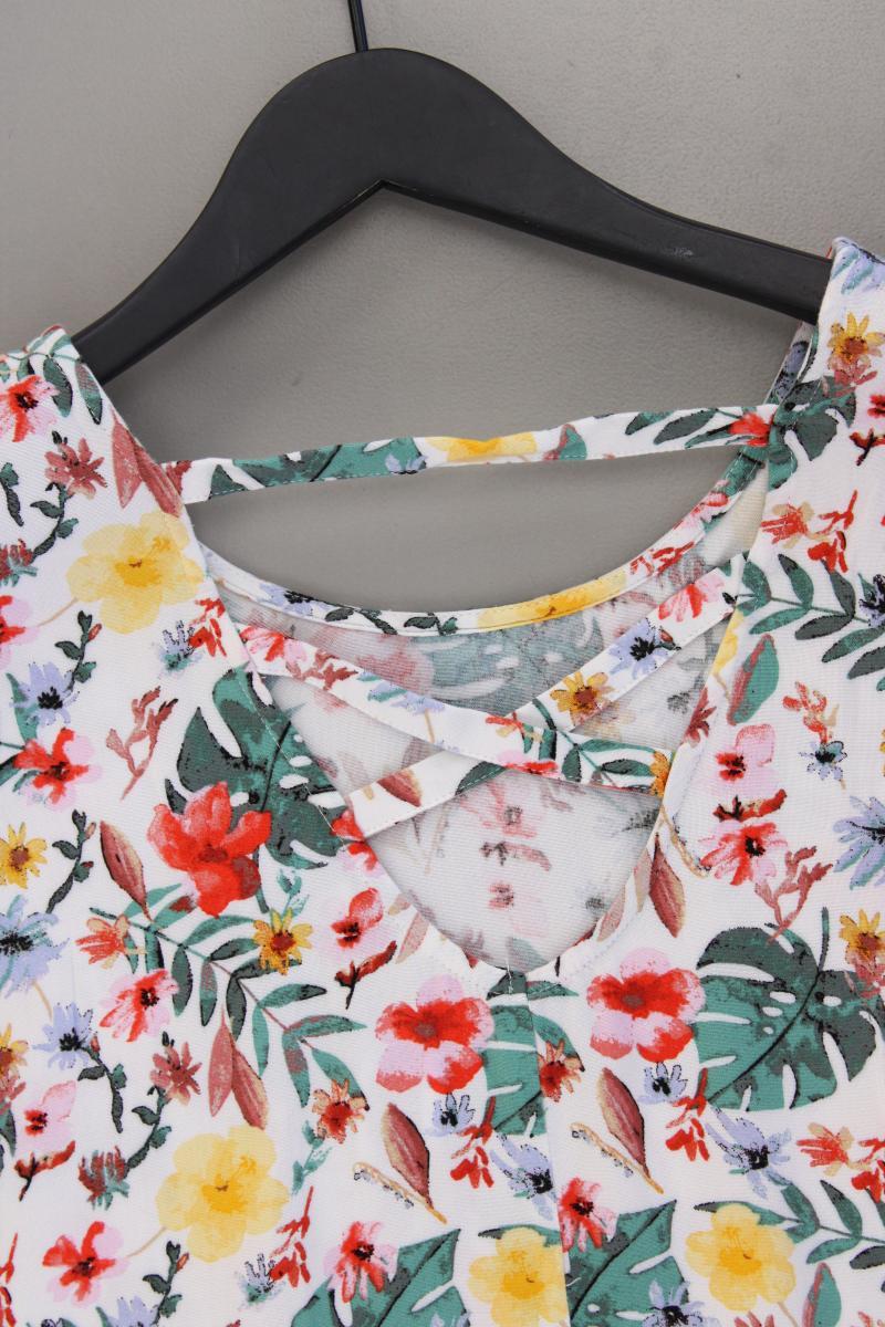 Tom Tailor Kurzarmbluse Gr. 36 mit Blumenmuster mehrfarbig