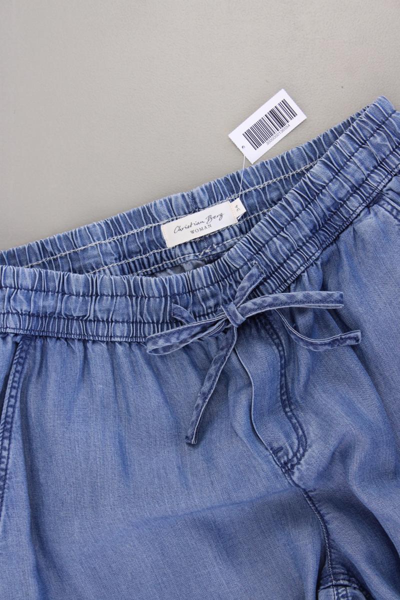 Christian Berg Stoffhose Gr. 34 neuwertig blau aus Lyocell