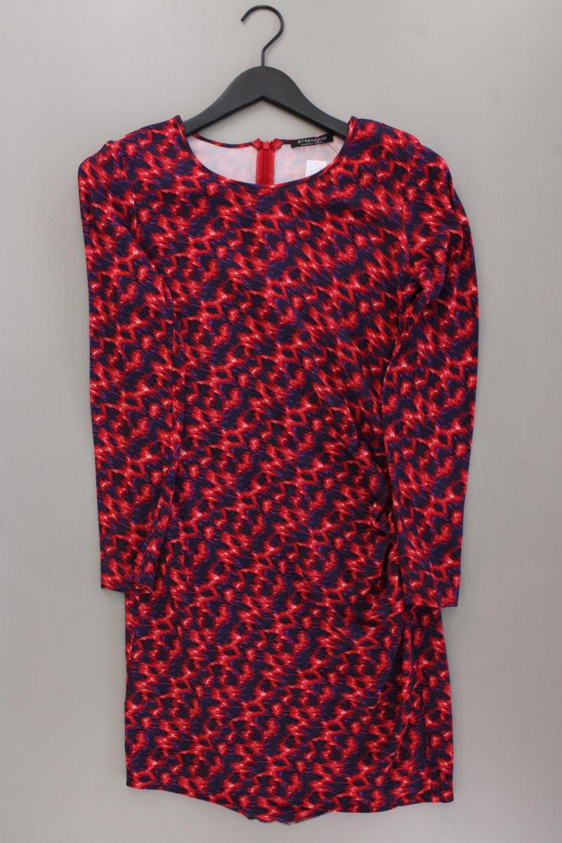 Strenesse Langarmkleid Gr. 38 mit Tierdruck rot aus Baumwolle