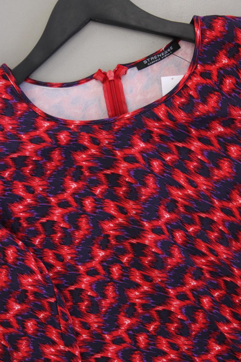 Strenesse Langarmkleid Gr. 38 mit Tierdruck rot aus Baumwolle