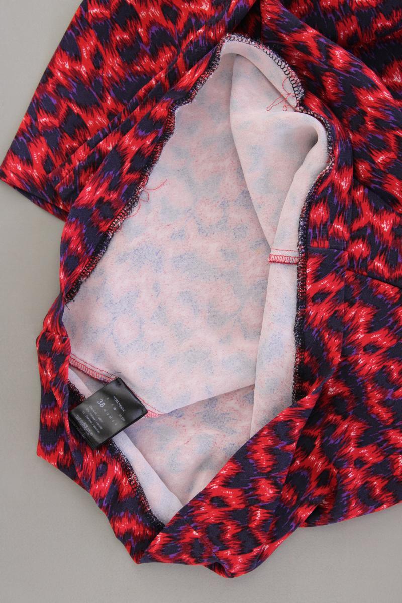 Strenesse Langarmkleid Gr. 38 mit Tierdruck rot aus Baumwolle