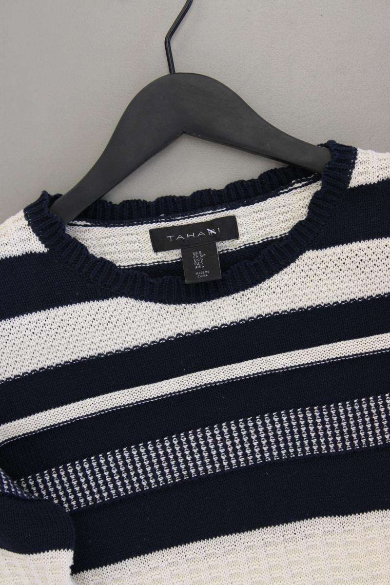Tahari Pullover Gr. S blau aus Baumwolle