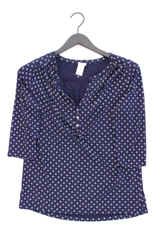 Lascana Oversize-Bluse Gr. 40/42 3/4 Ärmel blau aus Viskose