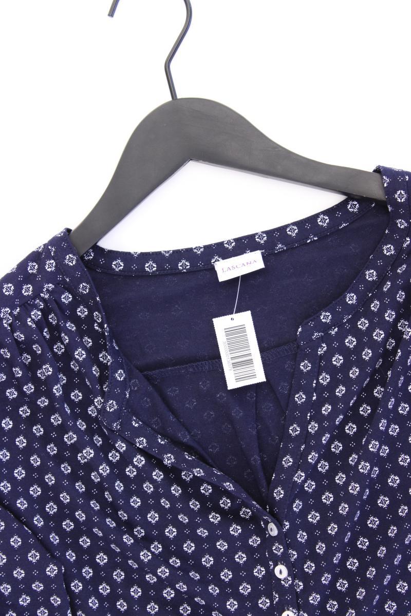 Lascana Oversize-Bluse Gr. 40/42 3/4 Ärmel blau aus Viskose