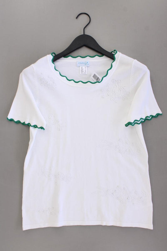 Création L. Shirt Gr. 42 Kurzarm weiß aus Viskose