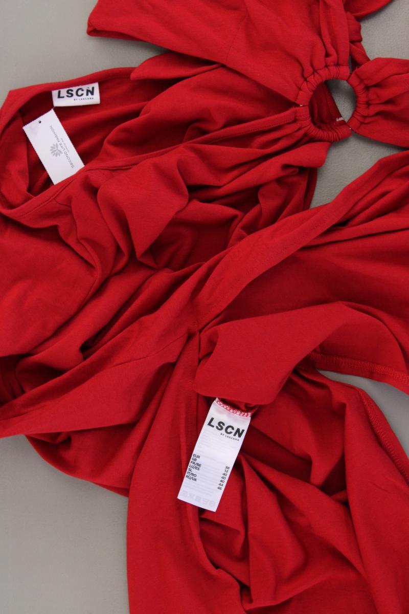 Lascana Neckholderkleid Gr. 38 Träger rot aus Modal
