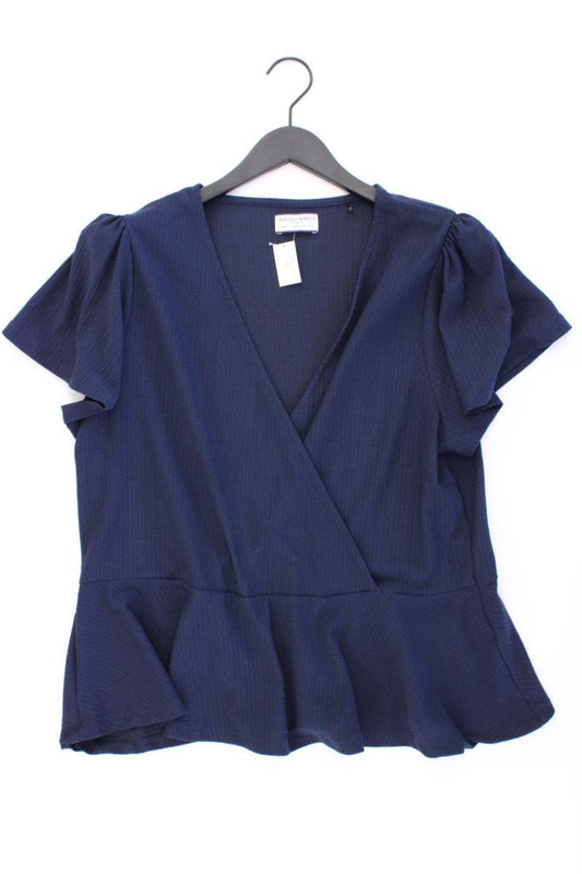Holly & Whyte Kurzarmbluse Gr. XL blau aus Polyester