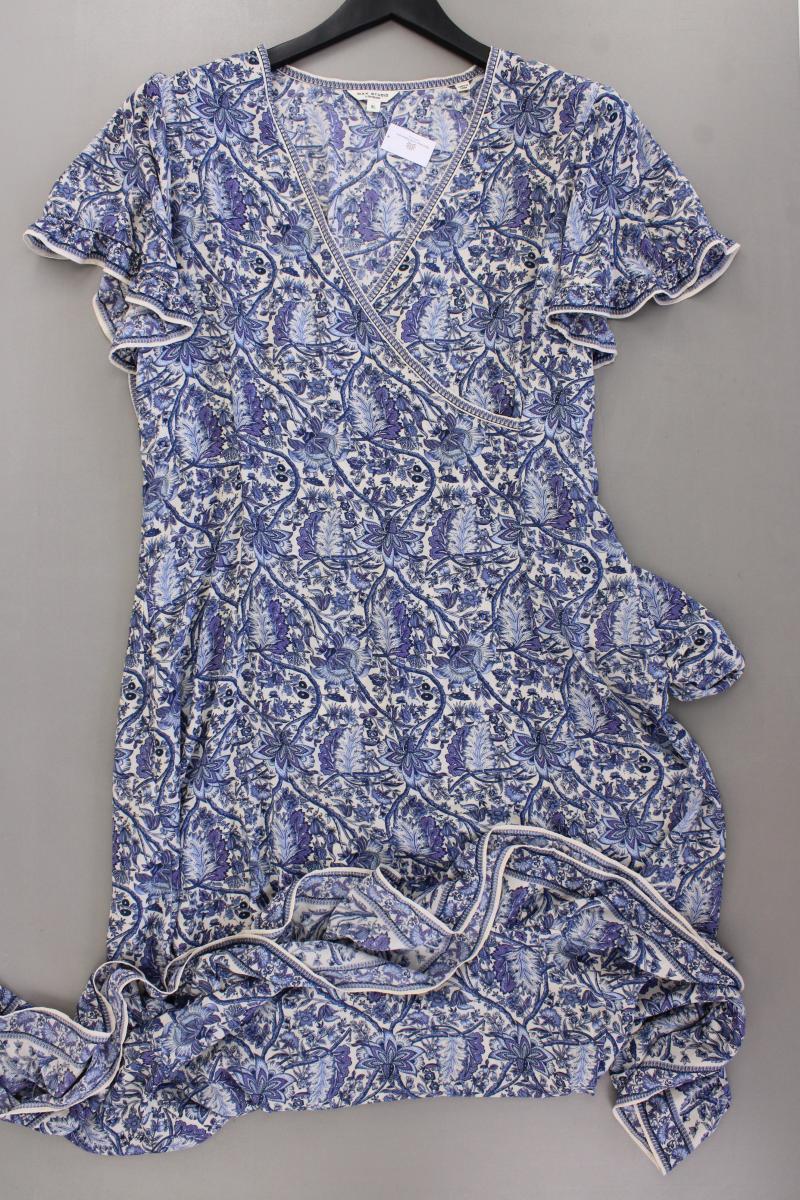 MAX STUDIO Kurzarmkleid Gr. XL mit Blumenmuster blau aus Polyester