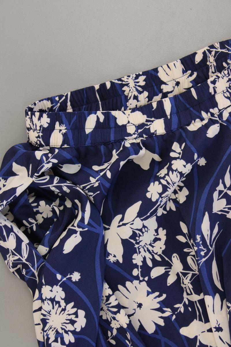 VA Milano Stretchhose Gr. 44 mit Blumenmuster neuwertig blau aus Polyester
