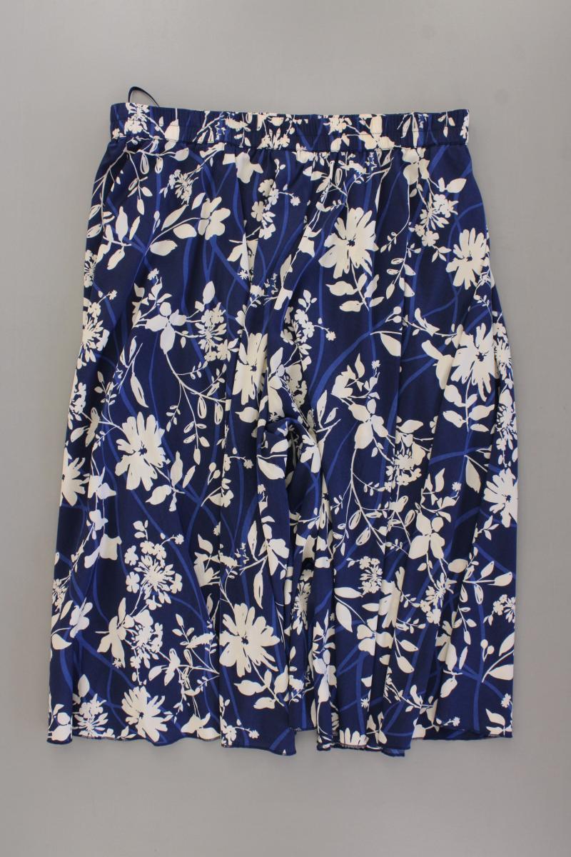 VA Milano Stretchhose Gr. 44 mit Blumenmuster neuwertig blau aus Polyester