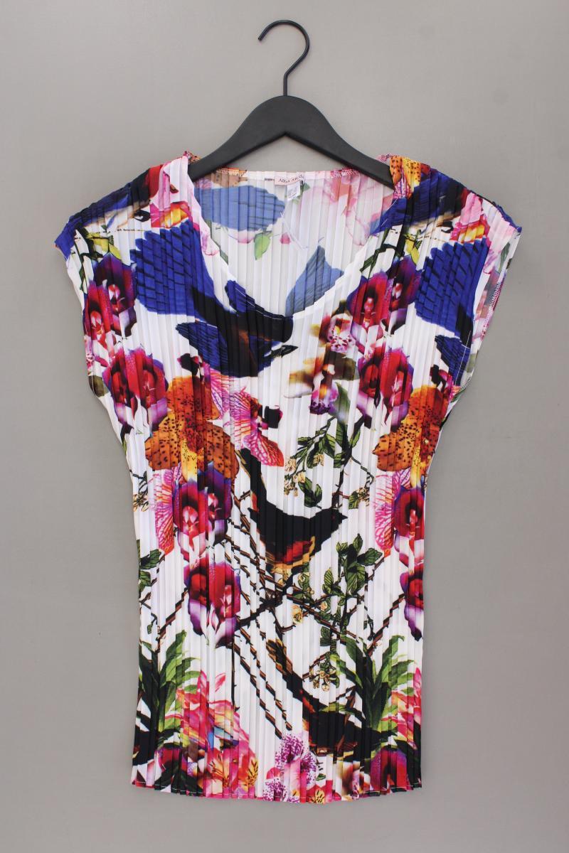 Alba Moda Kurzarmbluse Gr. 42 mit Blumenmuster mehrfarbig aus Polyester