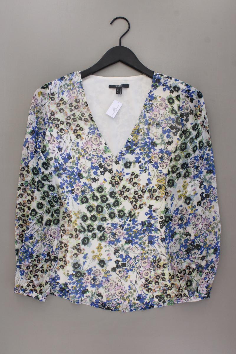 Esprit Langarmbluse Gr. XS mit Blumenmuster mehrfarbig aus Polyester