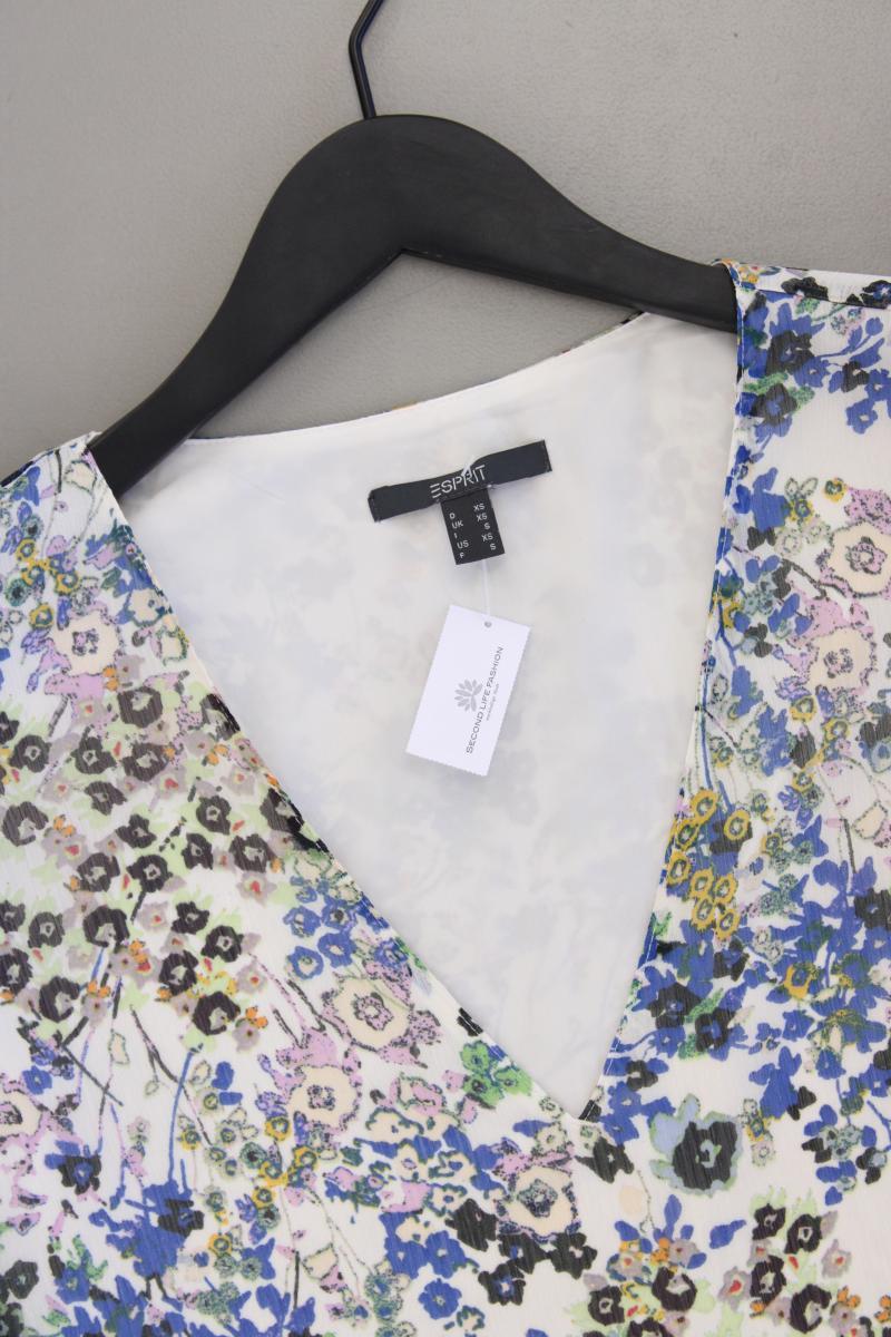Esprit Langarmbluse Gr. XS mit Blumenmuster mehrfarbig aus Polyester