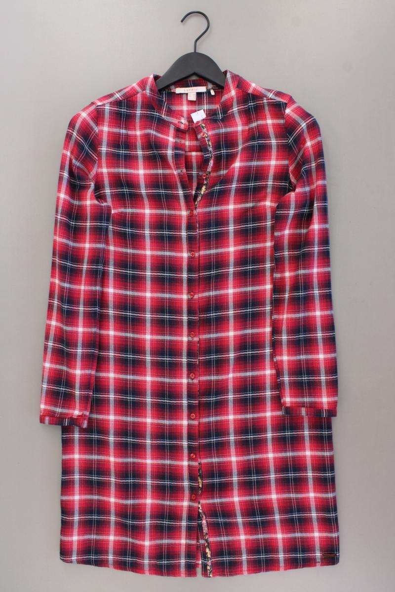 Esprit Langarmkleid Gr. 36 kariert rot aus Baumwolle