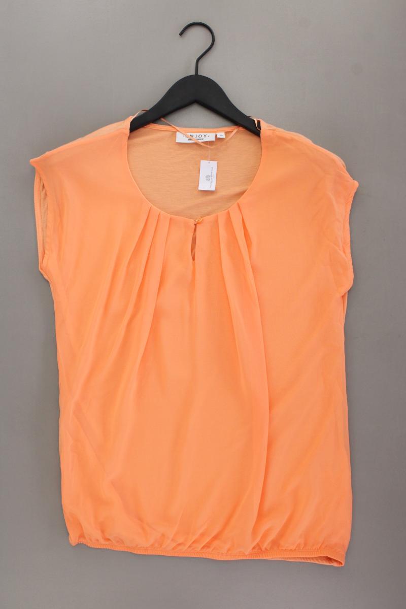 Enjoy Womenswear Chiffonbluse Gr. M Kurzarm orange aus Polyester