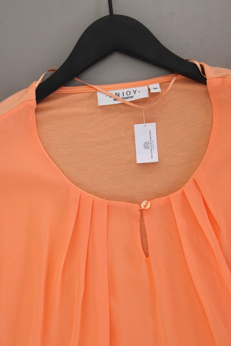 Enjoy Womenswear Chiffonbluse Gr. M Kurzarm orange aus Polyester