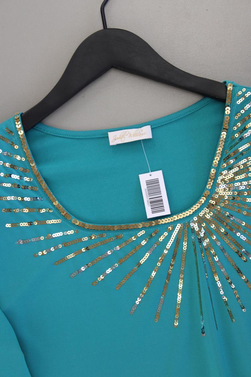 Judith Williams Classic Shirt Gr. 42 neuwertig 3/4 Ärmel mit Pailletten türkis