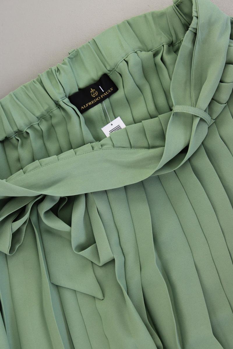 Alfredo Pauly Stoffhose Gr. 44 mit Gürtel grün aus Polyester