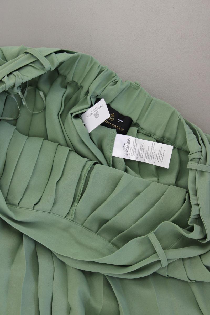 Alfredo Pauly Stoffhose Gr. 44 mit Gürtel grün aus Polyester