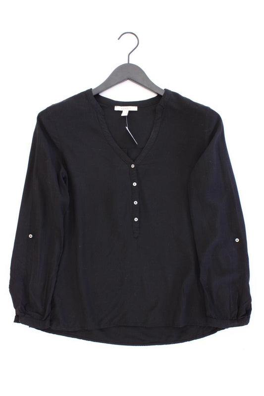 Esprit Langarmbluse Gr. 38 schwarz aus Viskose