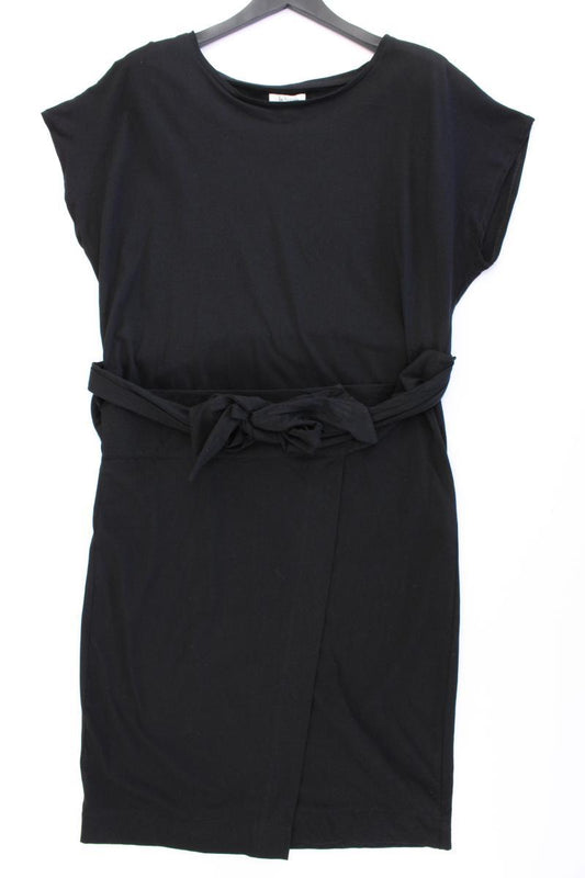 Les Favorites Paris Kleid Gr. XL mit Gürtel Kurzarm schwarz aus Baumwolle