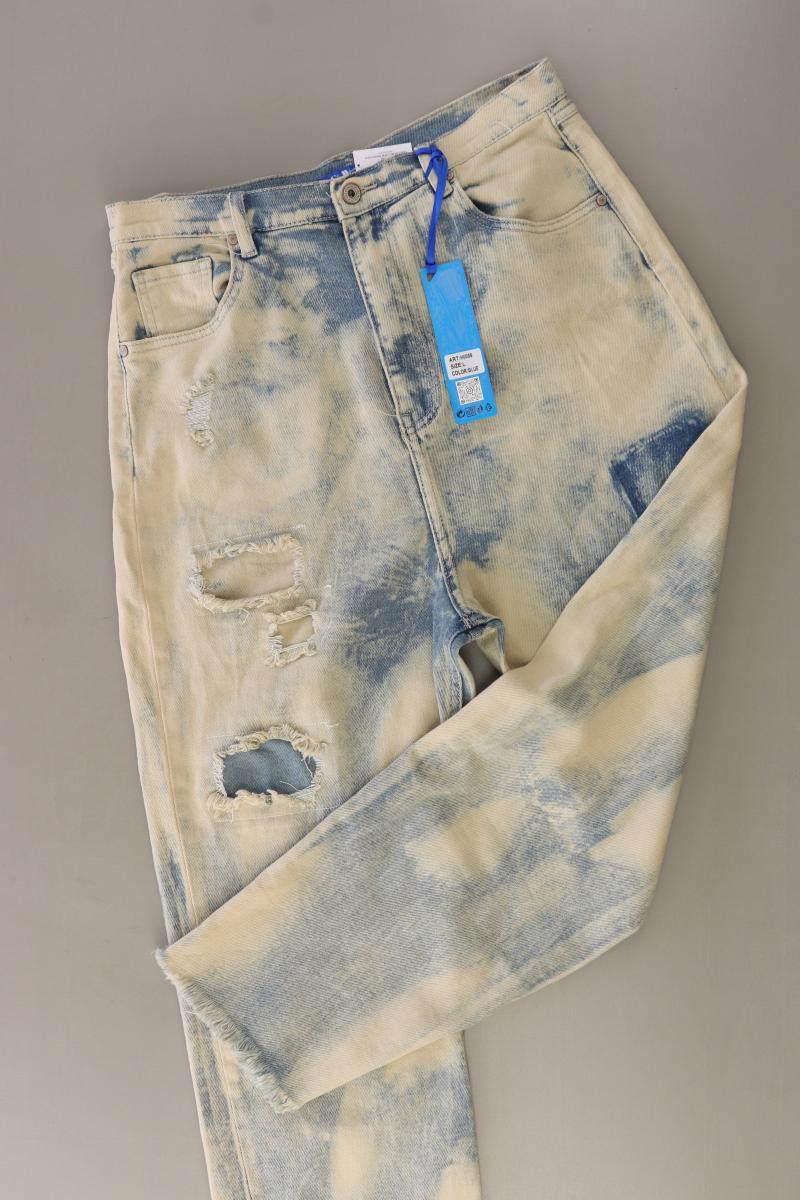 Straight Jeans Gr. L mit Batikmuster neu mit Etikett mehrfarbig aus Baumwolle