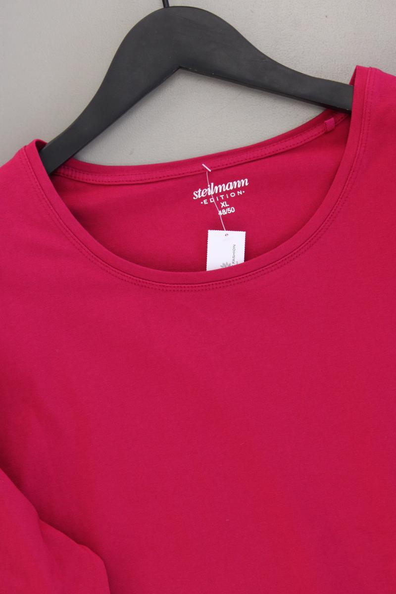 Steilmann Classic Shirt Gr. 48/50 3/4 Ärmel pink aus Baumwolle