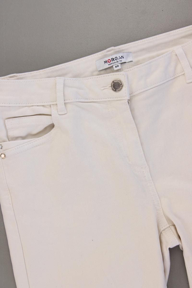 Morgan Five-Pocket-Hose Gr. 40 creme aus Baumwolle