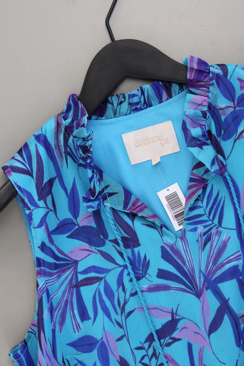 Comme Ça Chiffonkleid Gr. 40 Ärmellos blau aus Polyester