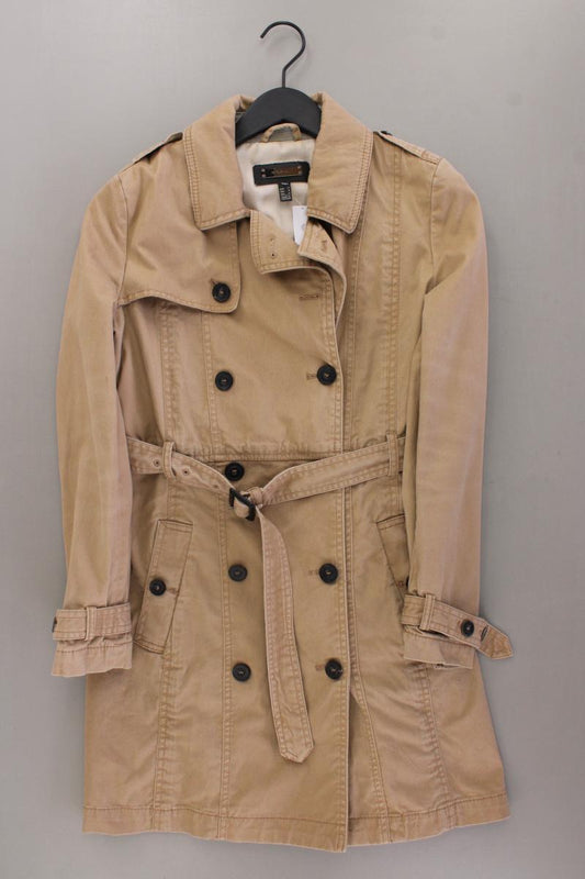 Mango Trenchcoat Gr. M mit Gürtel braun aus Baumwolle
