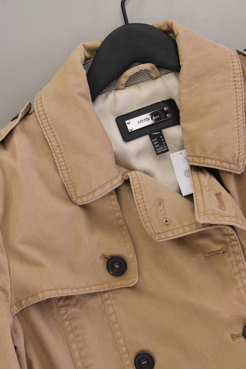 Mango Trenchcoat Gr. M mit Gürtel braun aus Baumwolle