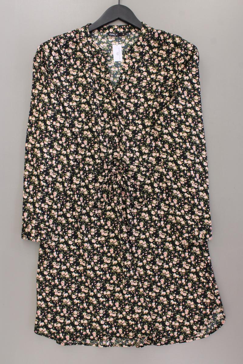Only Blusenkleid Gr. M mit Blumenmuster Langarm mehrfarbig aus Polyester