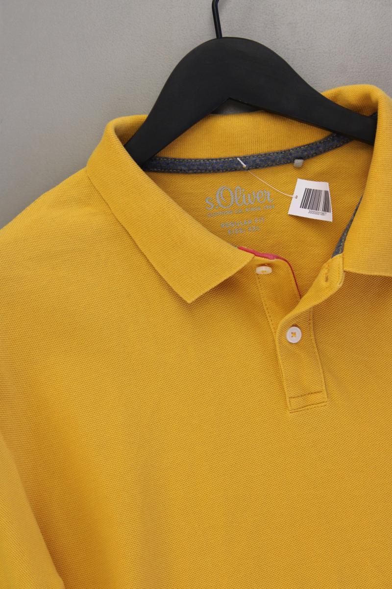 s.Oliver Poloshirt für Herren Gr. XXL Kurzarm gelb aus Baumwolle