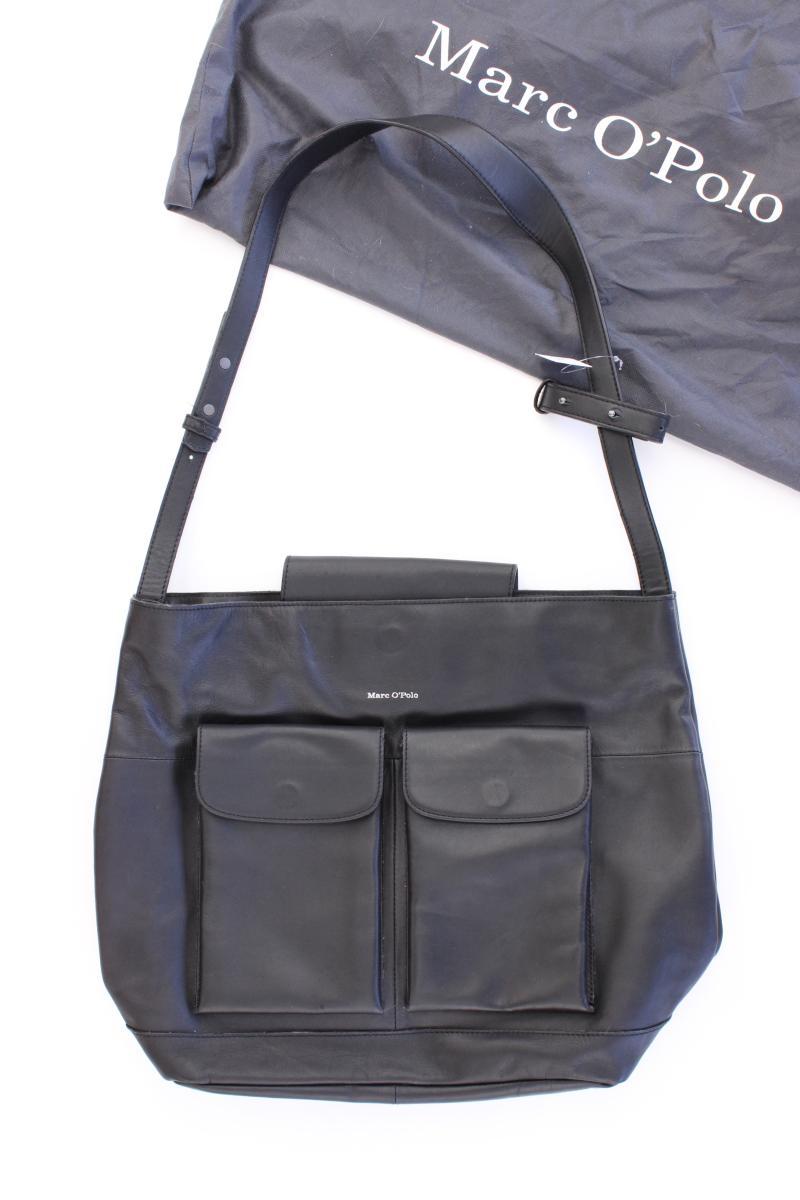Marc O'Polo Schultertasche schwarz aus Leder