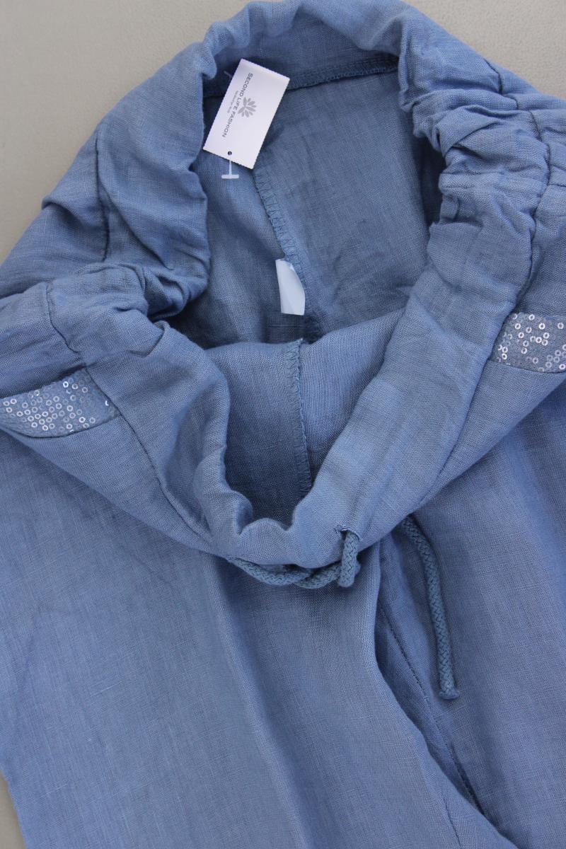 Leinenhose Gr. M mit Pailletten blau