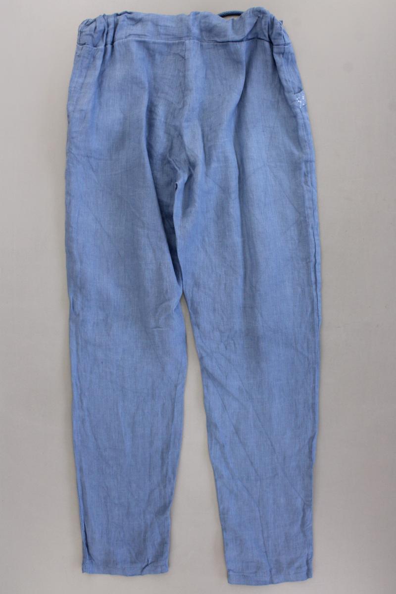 Leinenhose Gr. M mit Pailletten blau