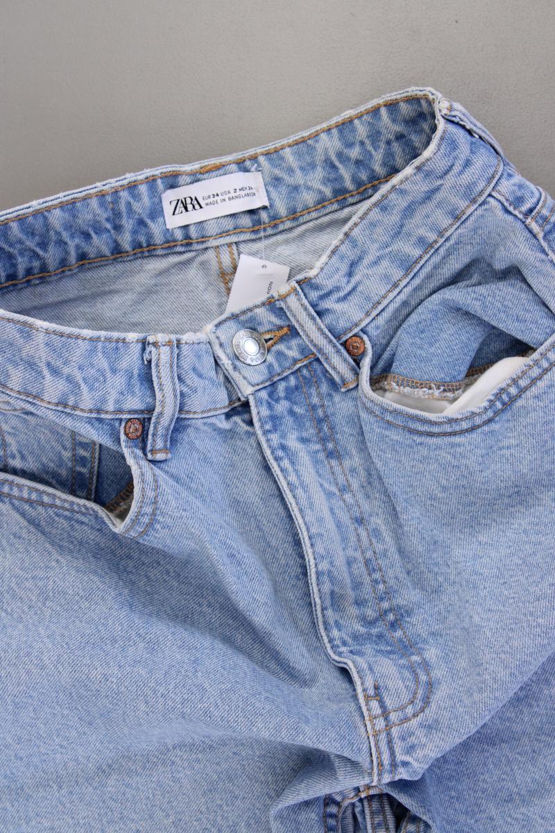 Zara Jeansshorts Gr. 34 blau aus Baumwolle