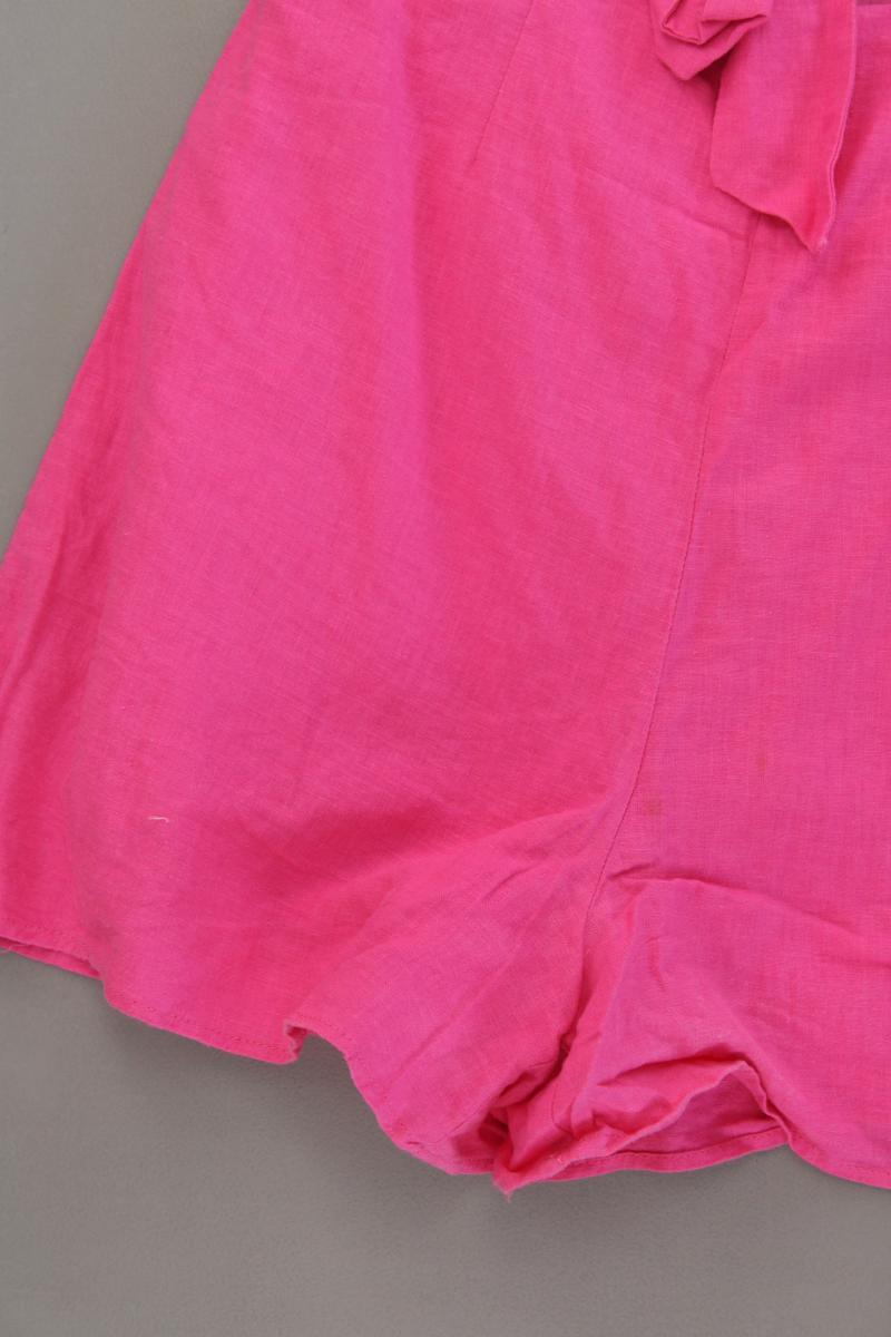 Bershka Kurzer Jumpsuit Gr. S pink aus Leinen