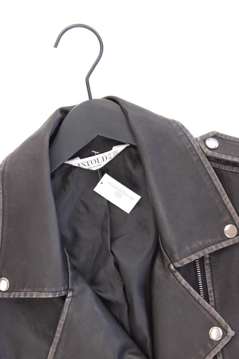 Studio Untold Kunstlederjacke Gr. 46/48 schwarz