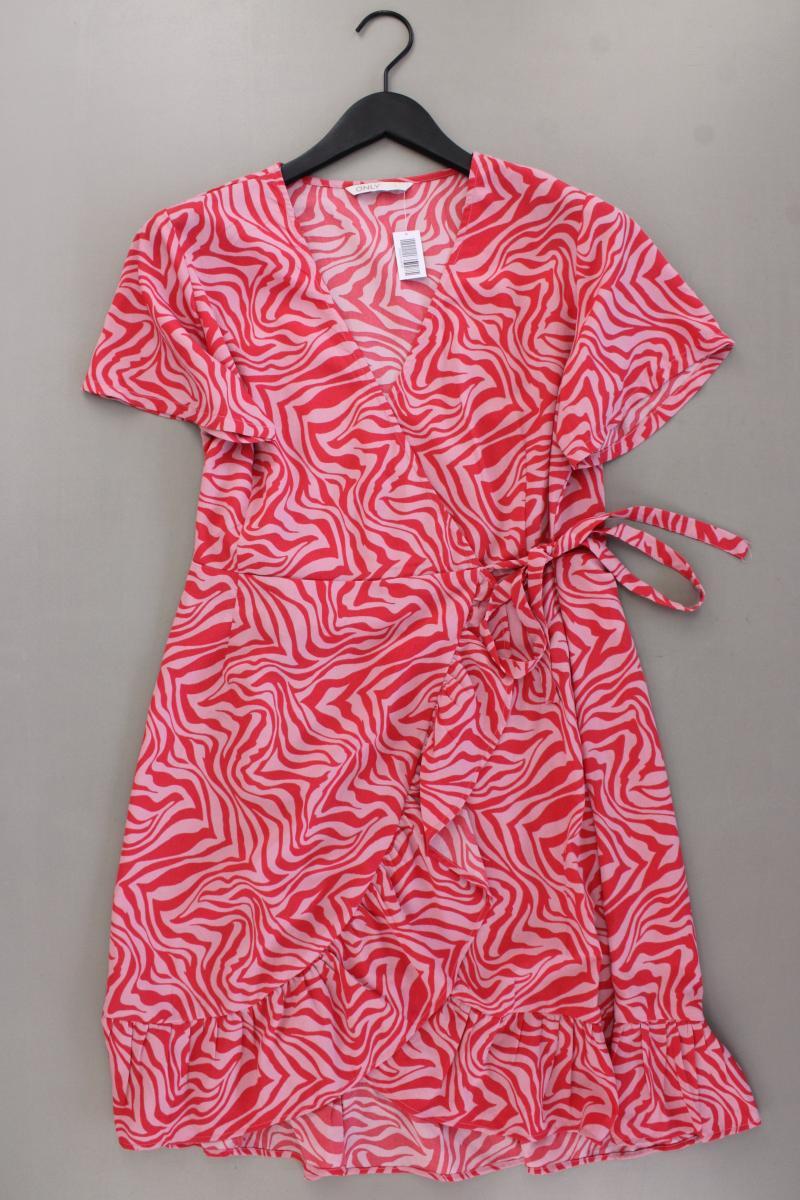 Only Wickelkleid Gr. L Kurzarm pink aus Polyester