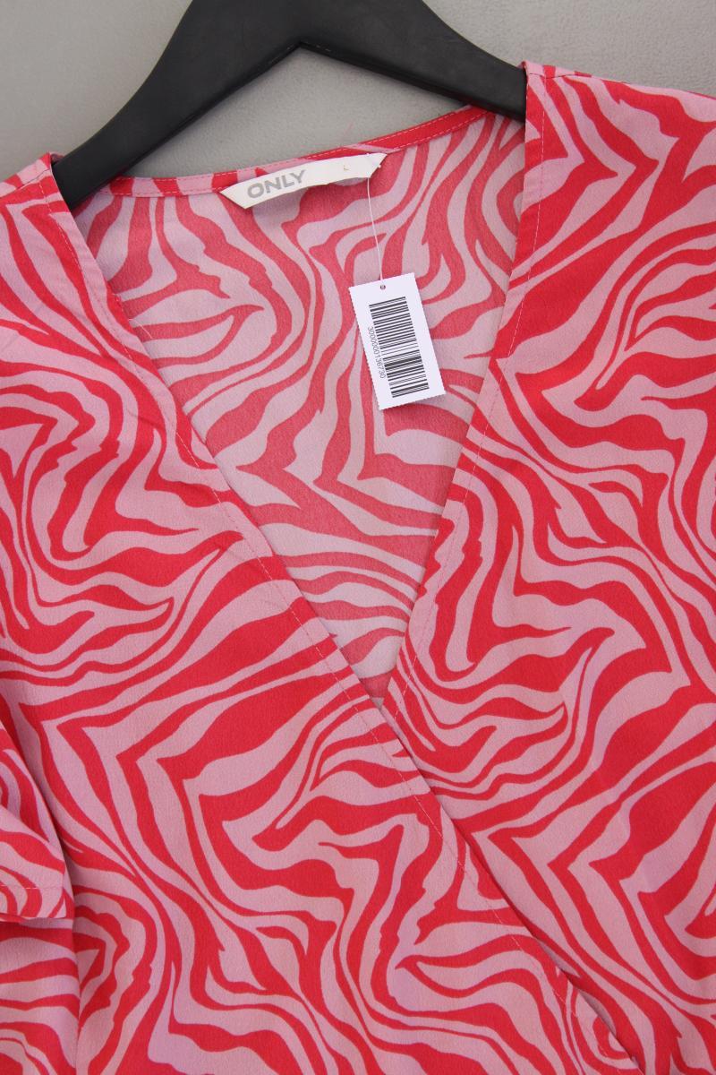 Only Wickelkleid Gr. L Kurzarm pink aus Polyester