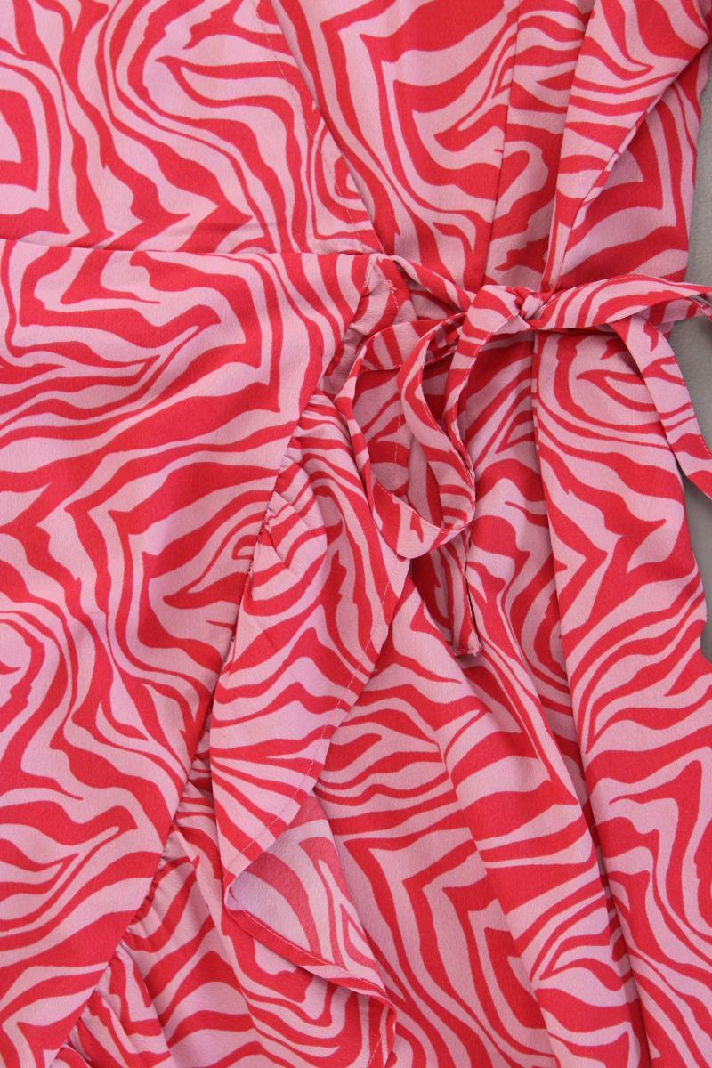 Only Wickelkleid Gr. L Kurzarm pink aus Polyester