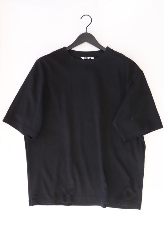 Uniqlo T-Shirt für Herren Gr. XL Kurzarm schwarz aus Baumwolle