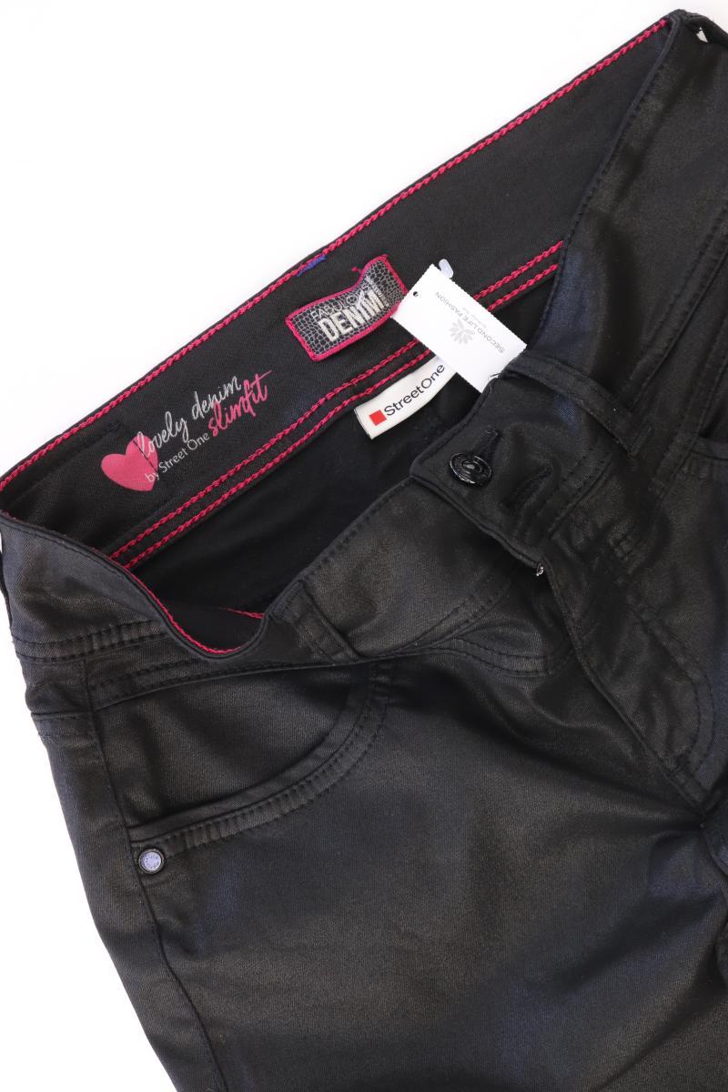 Street One Kunstlederhose Gr. W28/L30 schwarz aus Modal