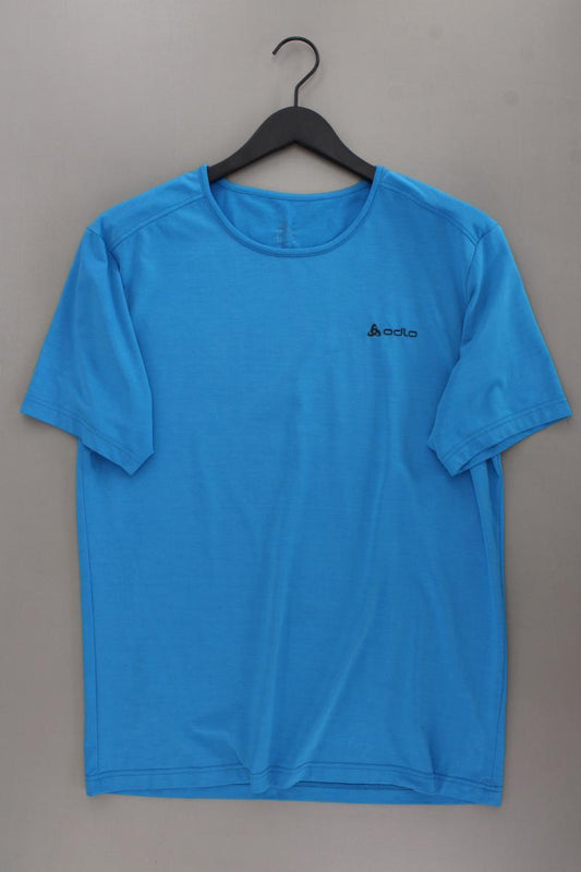 Odlo Sportshirt für Herren Gr. M Kurzarm blau aus Polyester