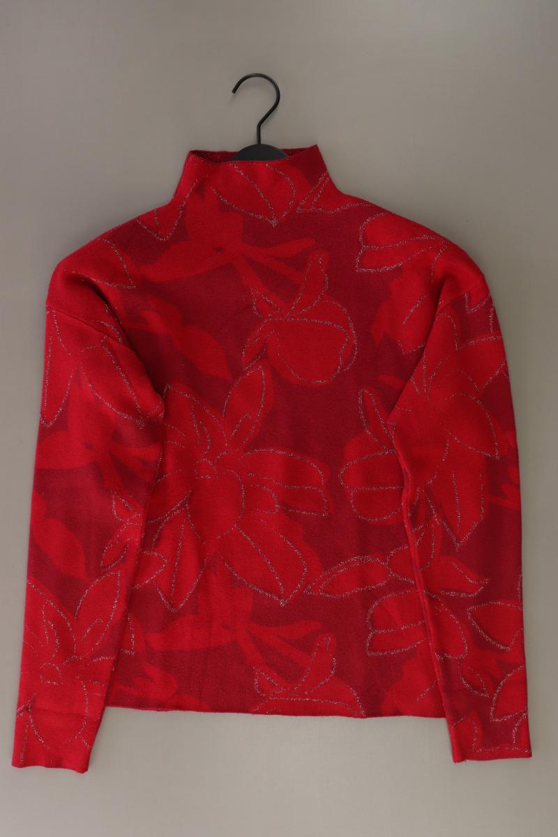 Tahari Pullover Gr. S mit Blumenmuster rot aus Viskose