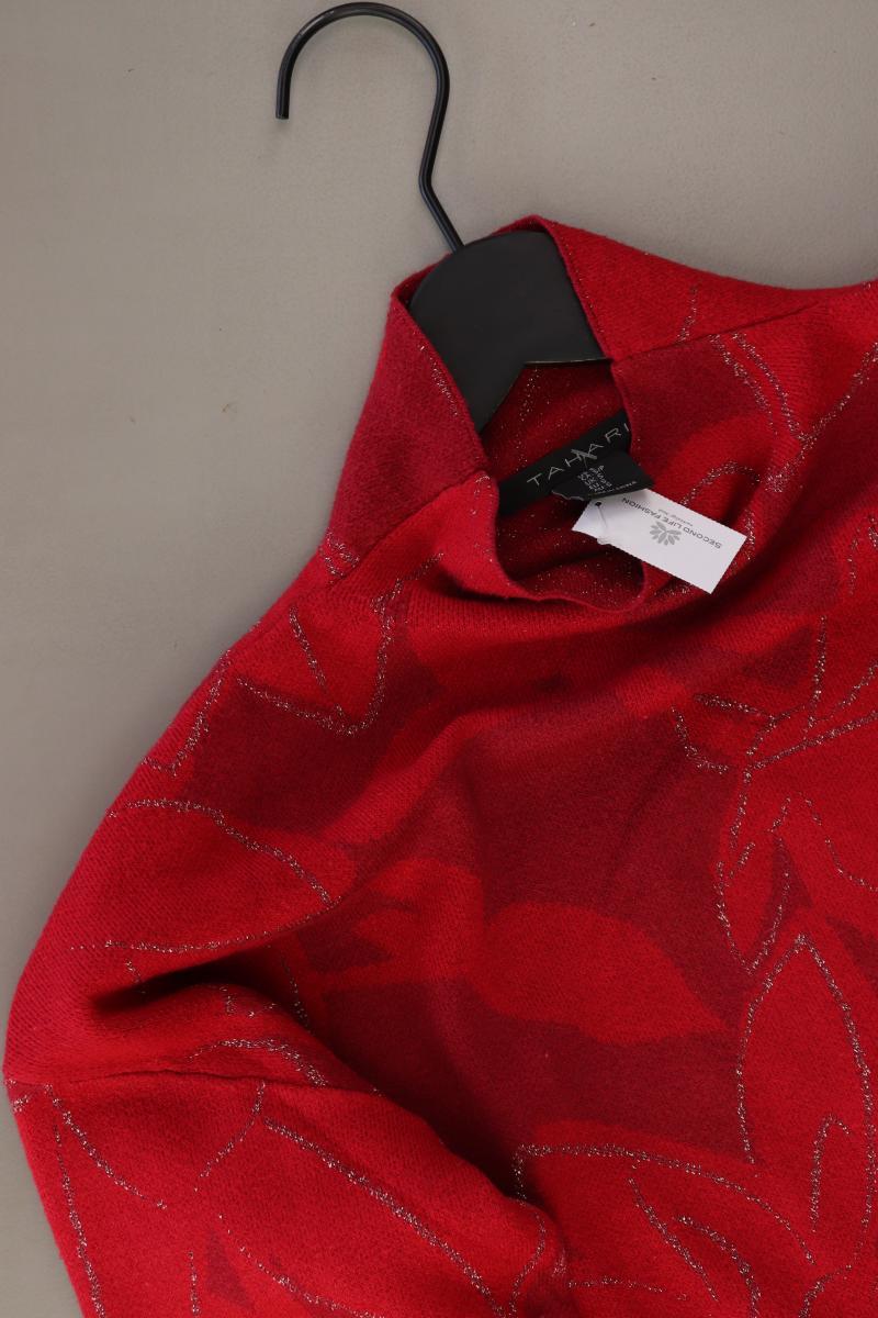 Tahari Pullover Gr. S mit Blumenmuster rot aus Viskose